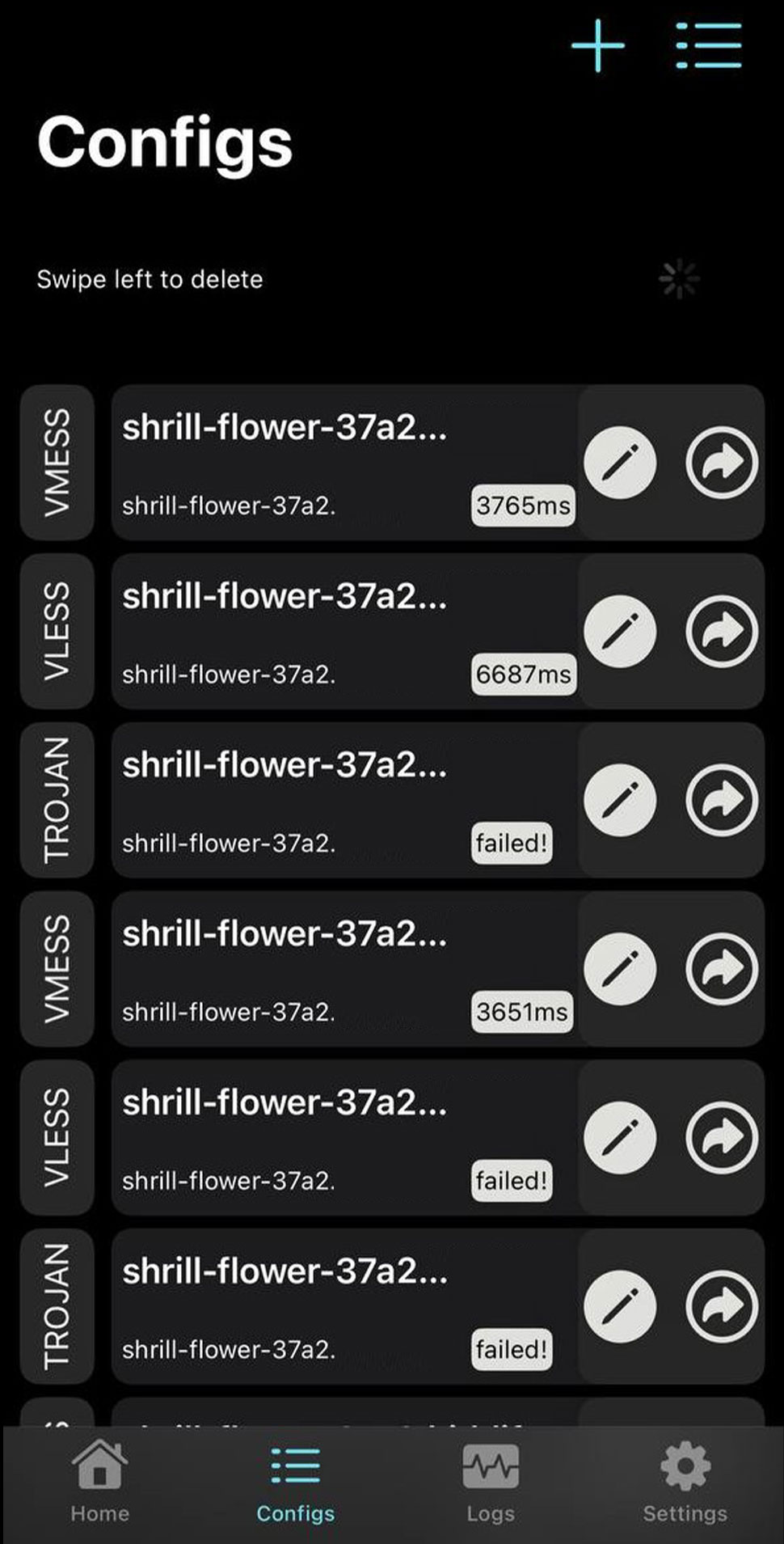 تست کانکشن در v2box